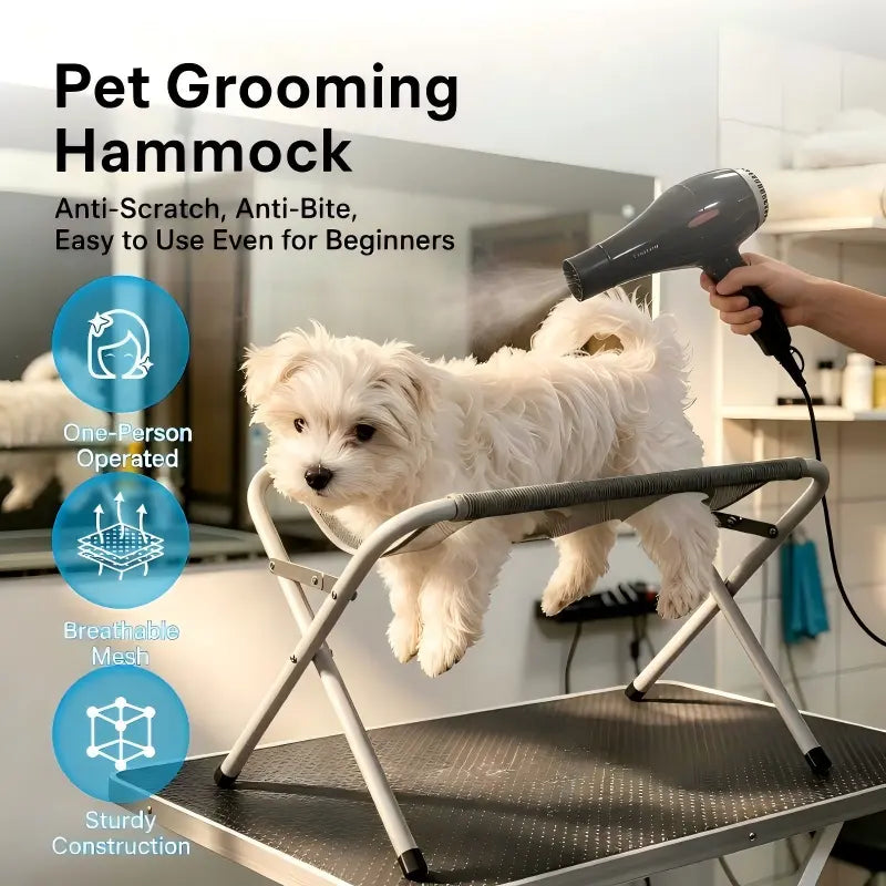 Foldable Pet Bathing Stand – Cat and Dog Bath Hammock, Anti-Movement and Scratch-Resistant, Ideal for Medicine Administration and Bathing