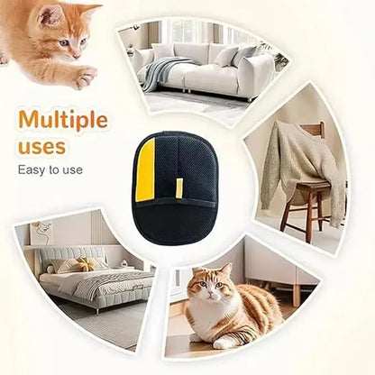 Electrostatic Pet Hair Removal Gloves - Reusable Double-Sided Grooming Mitt for Cats and Dogs, Efficient Hair Removal and Grooming Solution for Furniture and Carpets