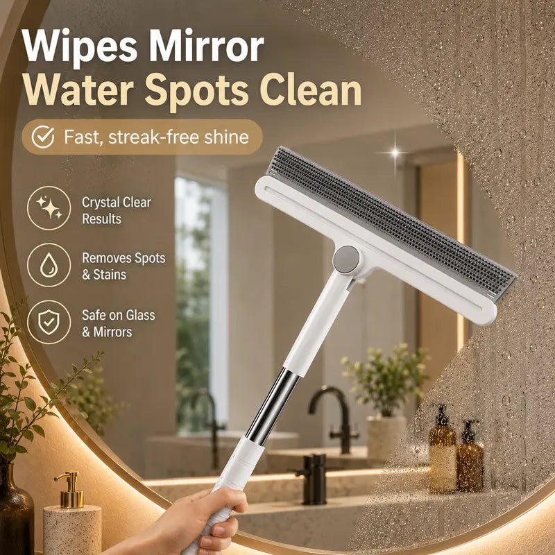 Professional Pet Hair Remover Rake and Scraper with 180° Rotating Design, Reusable Wet/Dry Squeegee, Silicone Scrubber for Carpets, Couches, Hardwood Floors, Bathrooms, and Pet Areas - Lint Roller Alternative for Rugs, Beds, Mats, and Furniture