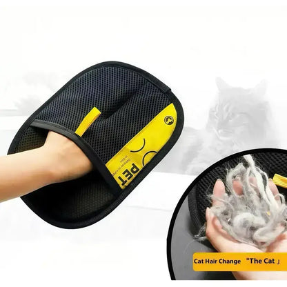 Electrostatic Pet Hair Removal Gloves - Reusable Double-Sided Grooming Mitt for Cats and Dogs, Efficient Hair Removal and Grooming Solution for Furniture and Carpets