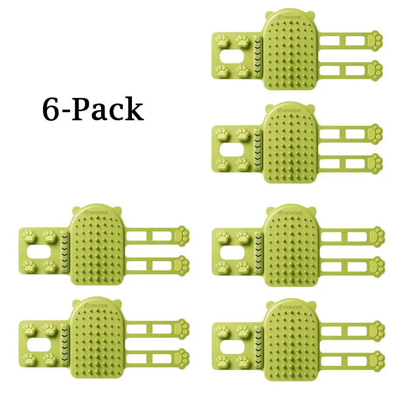 Cat Grooming Supplies 2-Pack Universal Self-Grooming Slicker Brush - Corner Scratching Board with Silicone Massage Brush, Hair Care & Scratch Relief Gadget for Cats, Durable Wear-Resistant