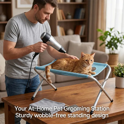 Foldable Pet Bathing Stand – Cat and Dog Bath Hammock, Anti-Movement and Scratch-Resistant, Ideal for Medicine Administration and Bathing
