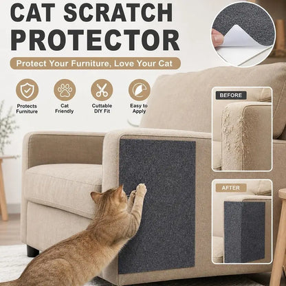 Anti-Scratch Decorative Tape for Home Decor - 11.85" x 39.3" Easy-Install Adhesive Pad for Furniture Protection, Iridescent Stained Glass Design for Leather Couch Arms, Corners, and Windows