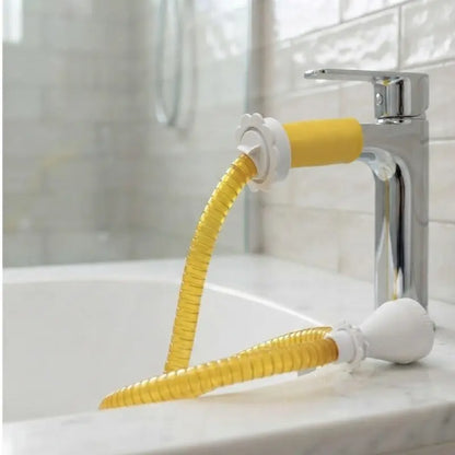 Universal Pet Grooming Shower Head Sprayer - Multi-Hole Spray Attachment for Dog and Cat Bathing, Silicone and ABS Construction, 68-Inch Flexible Hose for Bathtub or Sink